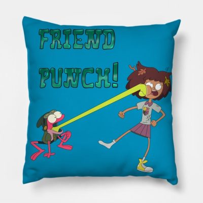 Friend Punch Throw Pillow Official Amphibia Merch