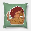 Anne Amphibia Drinking Tea Throw Pillow Official Amphibia Merch