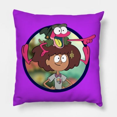 Amphibia Sprig On Annes Head Throw Pillow Official Amphibia Merch