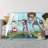 Amphibia Mushroom Night Blankets Warm Flannel Comic Anime Throw Blanket for Bed Couch Bedspread 17 - Amphibia Store