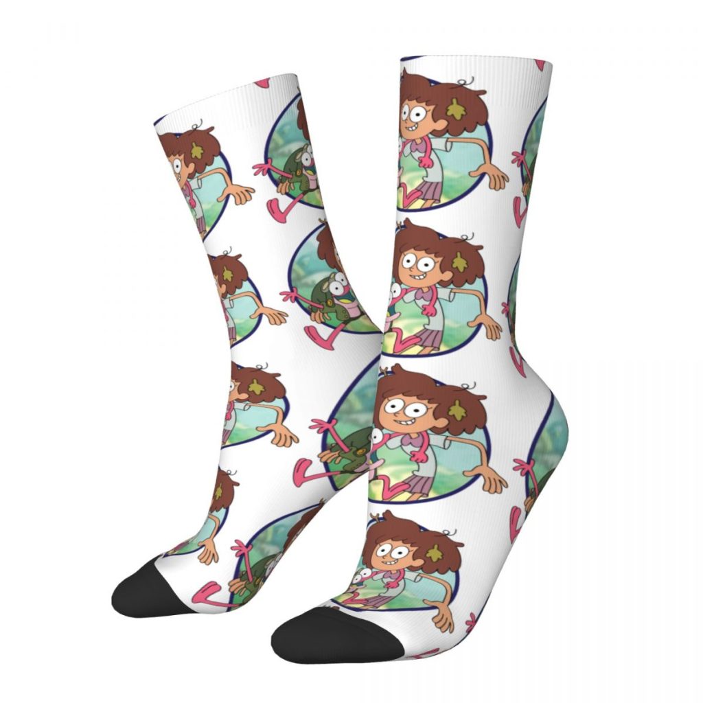 Funny Sock for Men The Lazy Way Hip Hop Vintage Amphibia Happy Seamless Pattern Printed Boys - Amphibia Store