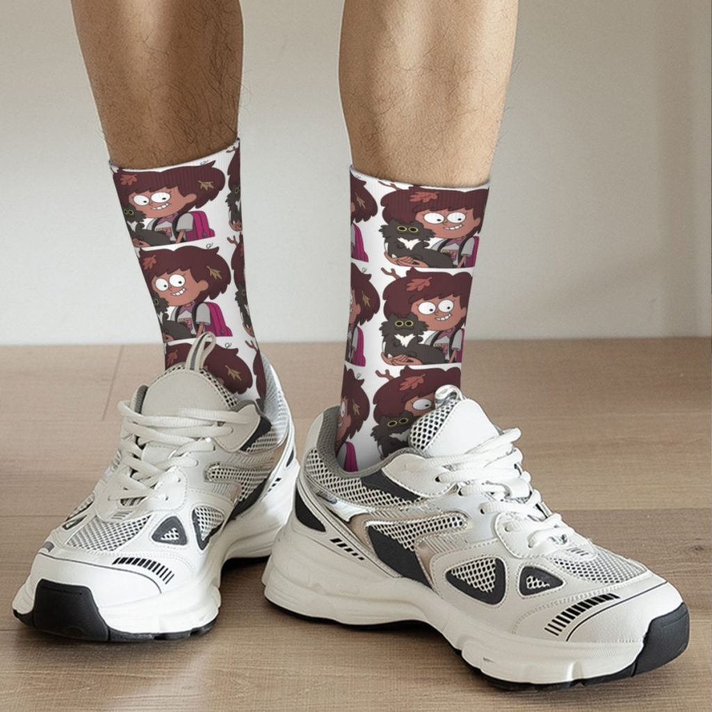 Happy Funny Men s compression Socks Lovely Anne Retro Harajuku Amphibia Hip Hop Novelty Pattern Crew 5 - Amphibia Store