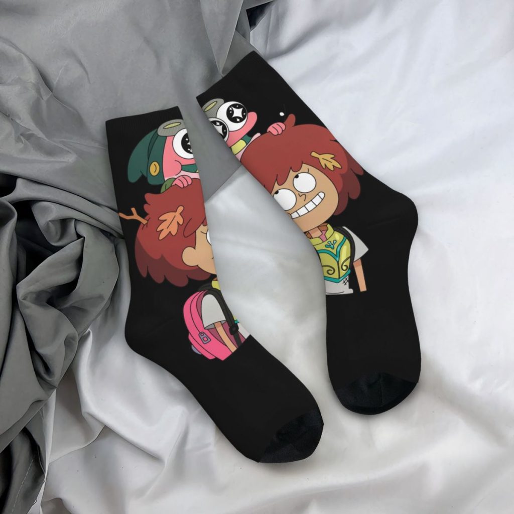 Hip Hop Retro Anne And Sprig Crazy Men s compression Socks Unisex Amphibia Harajuku Pattern Printed 4 - Amphibia Store